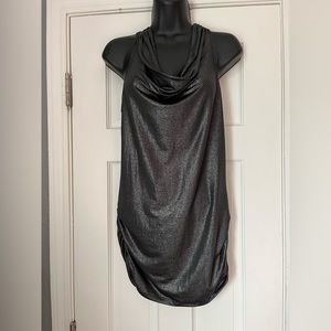 Silver Bodycon shirt/dress Size Sm
